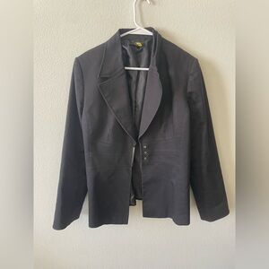 Alex marie black button down blazer business suit top